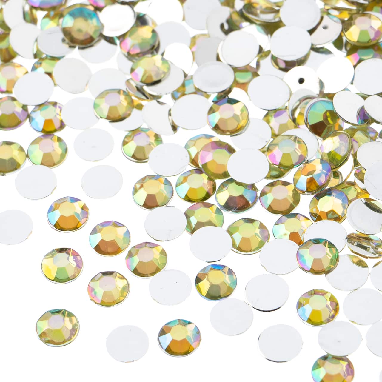 John Bead 6mm Acrylic Round Flat Back Rhinestones, 1,000ct.